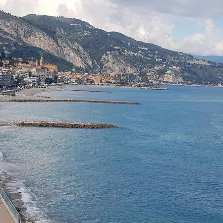 Front Bord De Cote D'azur Florentina Sea View French Riviera Proche Monaco Montecarlo Superb Apartman Menton